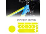 Set Di Adesivi Di Protezione Del Telaio Della Bicicletta Giallo Neon