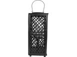 Lanterna Clayre & Eef 21X21X50 Cm Bambù Nero