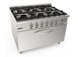 Piano Cottura A Gas Saro + Forno A Gas 6 Fuochi Modello Lq / Cug6Fm