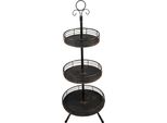 Etagere A 3 Strati Clayre & Eef 95 Cm In Ferro Nero