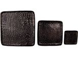 Set Di 3 Vassoi Da Portata Clayre & Eef 36 Cm Alluminio Nero