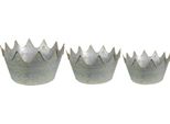 Portapiante Clayre & Eef Ø 43X21 Cm Grigio Verde Metallo
