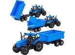 Altre Marche Trattore A Frizione Farmer + Rimorchio Blu/Nero