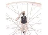 Ruota Posteriore Roland 26 X 1,75 Forcellini Cass 7V Cavalletto In Alluminio Argento