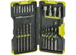 Ryobi RAK30MIX, Punta Per Trapano, Set Di Punte Per Trapano, Muratura, Legno, Acciaio Inox, Scatola, 30 Pezzo/I