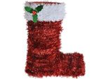 Clayre & Eef Decorazione Natalizia Stivale 22 Cm Plastica Rossa