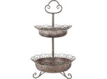 Etagere A 2 Strati Clayre & Eef Ø 37X61 Cm In Metallo Marrone