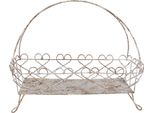 Etagere Clayre & Eef 50X24X41 Cm Bianco Marrone Metallo