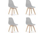 Valora Kito Chair Gray X4 - Set Di 4 Sedie Grigie Dalle Linee Pulite