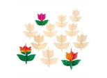 Colorations - Crea E Decora Il Tuo Tulipano Di Legno, Set Di 12 Pezzi