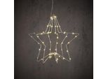 Luca Lighting Led Star 3D 60 Led Bianco Caldo A Batteria Per Interni 30 Cm Argento