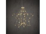 Luca Lighting Led Star 3D 60 Led Bianco Caldo Per Interni A Batteria 30 Cm Oro