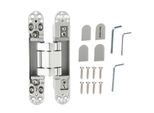 Cerniere Per Porte, Regolabili, Angolo Di Apertura Di 180 Gradi, Cerniera Per Porte Pieghevoli 3D Con Viti Esagonali Per Porte In Legno, 40 Kg, Argento