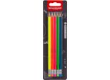 Set Di Matite In Grafite Bruynzeel Neon, 5 Matite Hb Con Gomma