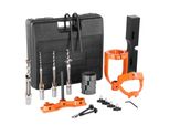 Set Per La Lavorazione Del Legno - Utensile Per Mortasatura E Tenonatura - 4 Trapani Modello - Scalpello Per Fori Quadrati - Set Di Posizionamento Per Trapano Da Tavolo - 5 Bussole - Trapano Per Mortasatura E Tenonatura Per La Lavorazione Del Legno.