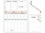 Planner Xxl Lavagna Magnetica A Secco Per Il Frigorifero + Calendario A Pennarello