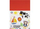 Cartoncino A Coste Creative Craft Group A4, 8 Fogli, 8 Colori