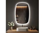 S'afielina 80×50 Cm Specchio Da Parete Led - Specchio Da Bagno Con Illuminazione, Vetro Hd, Dimmerabile, Led A 3 Colori, Antiappannamento, Appendibile In Orizzontale E In Verticale
