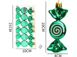 Inf Mini Ornamenti Natalizi A Forma Di Caramella - Set Da 6, Decorazioni Festive Per L'albero Verde