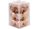 Inf Palline Di Natale Infrangibili (12Pz) - Decorazioni Natalizie Per Albero Champagne