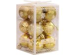 Inf Palline Di Natale Infrangibili (12Pz) - Decorazioni Natalizie Per Albero Oro