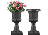 Vevor Fusi Da Fiori In Plastica, 25X42 Cm, Confezione Da 2, Fioriera. Fioriera, Ciotola Per Piante, Vasi Da Fiori Neri, Per Veranda, Matrimonio, Festa, Casa, Palcoscenico, Balcone, Terrazza