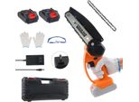 Mini Motosega A Batteria, 21V Ricaricabile, Design Leggero, 6" Con 2 Batterie"
