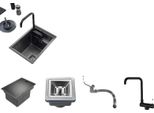 Lavello Da Cucina, Vasca Singola, Acciaio Inox, Superficie Spazzolata, 45X30Cm