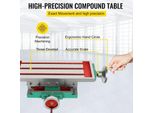 Tavola Di Fresatura, 50X170 Mm Per Trapano A Colonna E Regolazione Della Slitta Trasversale Lunghezza 450 Mm