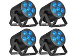 Effetto Proiettore Da Palcoscenico, Miscelazione Colori Rgbwa+Uv, Controllo Dmx, Nero, Spina Ue
