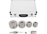 Set Sega A Tazza/Foro, Sds-Plus, 6 Pezzi, 40/68/80/100/120 Mm, Per Calcestruzzo/Cemento/Pietra, Argento