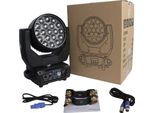 Luce Di Scena A Testa Mobile A Led, Fascio E Flood Rgbw, Zoom Regolabile, 1 Pezzo 19X15W, Spina Ue
