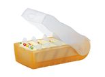 Han 998-613 Scatola Per Schede Croco - A8 Orizzontale, Per 500 Schede, Arancione.