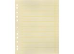 9531102100 Fogli Divisori - A4 Extra Larghi, Gialli, Stampa Organizzazione Colorata, 100 Pezzi