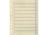 9531104100 Fogli Divisori - A4 Extra Larghi, Blu, Stampa Organizzazione Colorata, 100 Pezzi