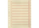 9531103100 Fogli Divisori - A4 Extra Larghi, Rossi, Stampa Organizzazione Colorata, 100 Pezzi