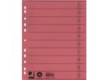 Q-Connect® KF02791 Fogli Divisori Colorati Passanti - A4 Extra-Large, Rosso, 100 Pezzi