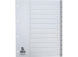 Q-Connect® KF02294 Indice Numerico - 1 - 12, Pp, A4 Extra Largo, 12 Fogli, Grigio
