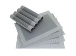 Tovaglietta Borda Set Di 8 Tovagliette In Plastica Intrecciata Argento Nero 45X30 Cm