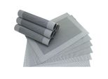 Tovaglietta Borda Set Di 12 Tovagliette In Plastica Intrecciata Argento Nero 45X30 Cm