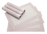 Tovaglietta Borda Set Di 6 Tovagliette In Plastica Intrecciata Bianco Panna 45X30 Cm Lavabile