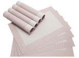 Tovaglietta Borda Set Di 8 Tovagliette In Plastica Intrecciata Bianco Panna 45X30 Cm Lavabile