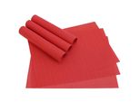 Tovaglietta Elegance Set Di 6 Tovagliette Rosse In Plastica Intrecciata 45X30 Cm