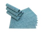 Tovaglietta Elegance Tovagliette Blu Azzurro Set Di 12 Tovagliette In Plastica Intrecciata 45X30 Cm