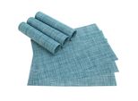 Tovaglietta Elegance Tovagliette Blu Azzurro Set Di 6 Plastica Intrecciata 45X30 Cm