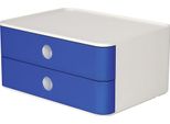 Han 1120-14 Cassettiera SMART-BOX Allison - Impilabile, 2 Cassetti, Bianco/Blu