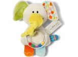 Nici Sonaglio Ad Anello Elefante Dundi, Sonaglio, Giocattolo Da Afferrare, Peluche, Poliestere, Colorato, 39712