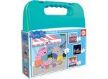 Educa Valigia Progressiva, Puzzle Per Bambini Di Peppa Pig Con 6, 9, 12 E 16 Pezzi, Colori Assortiti (18112) Educa