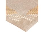 Tovaglia Rea Ornamenti Traforati In Poliestere Marrone 85 X 85 Cm