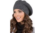 Vivisence Berretto Da Donna Con Aggiunta Di Lana - Caldo Cappello Classico Da Donna Elegante Cappello Invernale Da Donna - Cappelli A Maglia Per L'autunno - Grigio Scuro